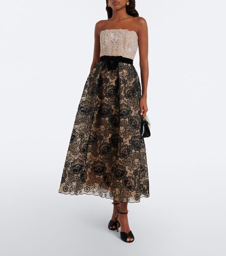 Robe de cocktail en guipure - Elie Saab - Modalova