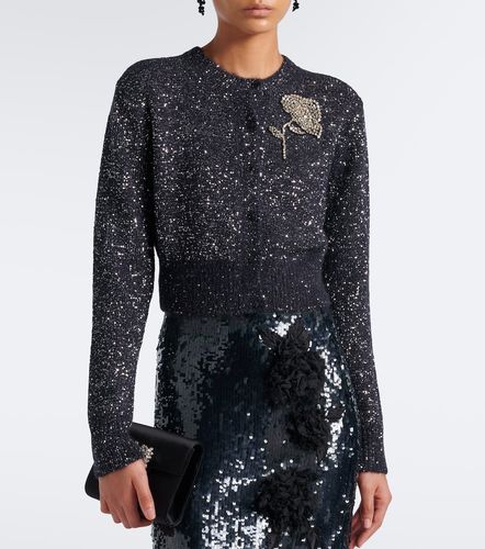 Cardigan à ornements en alpaga mélangé - Erdem - Modalova