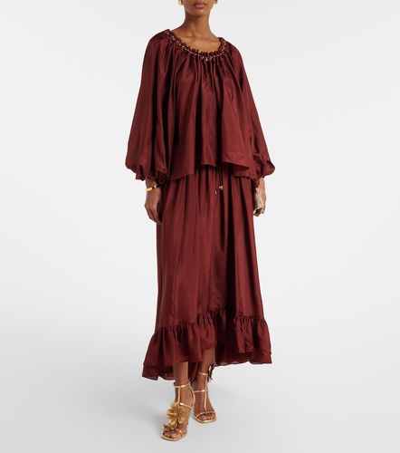 Blouse asymétrique Aster en soie à perles fantaisie - Zimmermann - Modalova