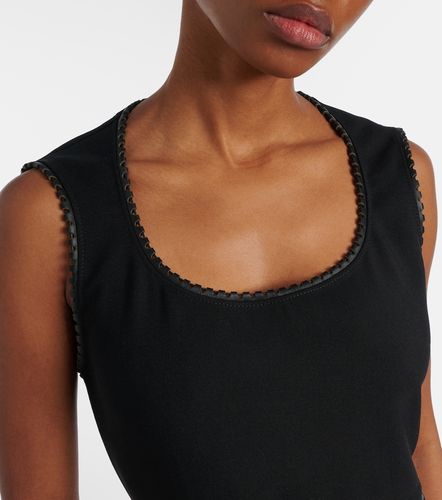 Alaïa Robe midi en laine en cuir - Alaia - Modalova