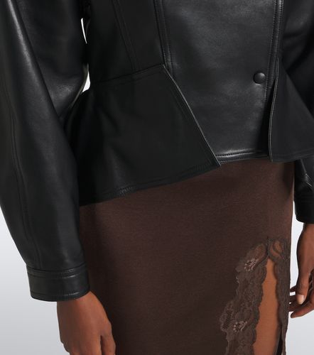 Balmain Veste asymétrique en cuir - Balmain - Modalova