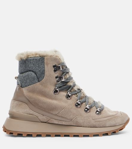 Bottines en daim et shearling - Brunello Cucinelli - Modalova