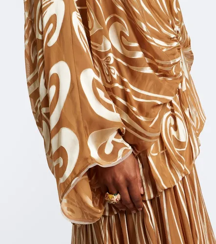Robe longue Momentum Burnout Bubble en soie - Zimmermann - Modalova