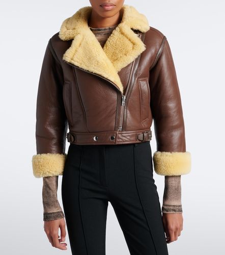 Veste courte en cuir et shearling - Acne Studios - Modalova