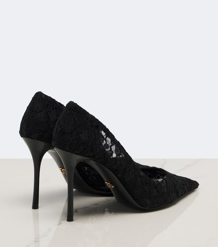 Escarpins en dentelle et cuir - Dolce&Gabbana - Modalova