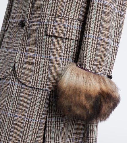 Blazer en laine et shearling à carreaux - Acne Studios - Modalova