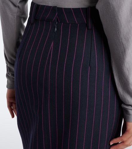 Jupe crayon en laine vierge à rayures - Mugler - Modalova