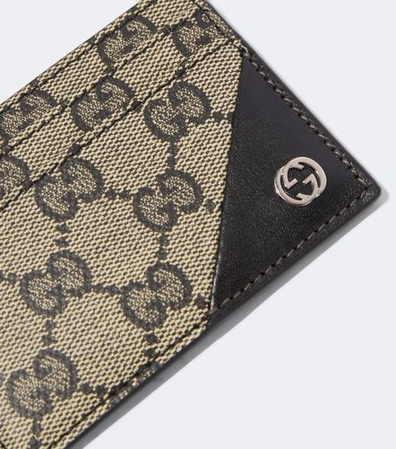 Porte-cartes Interlocking G en toile GG - Gucci - Modalova