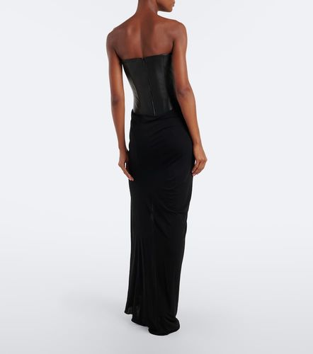 Robe longue bustier en cuir - Alex Perry - Modalova