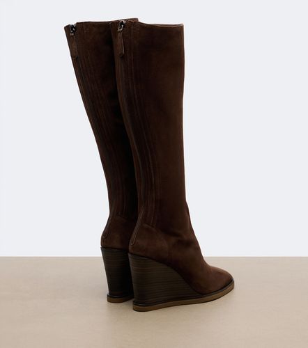 Bottes compensées Saint Honoré en daim - Aquazzura - Modalova