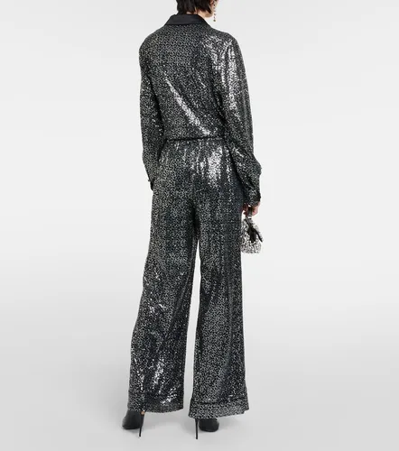 Pantalon ample taille haute à sequins - Dolce&Gabbana - Modalova