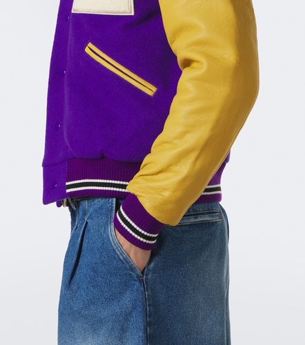 ERL Veste bomber en laine et cuir - ERL - Modalova
