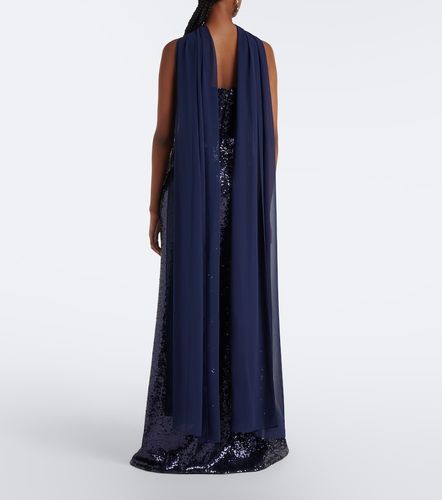 Robe longue bustier à sequins - Costarellos - Modalova