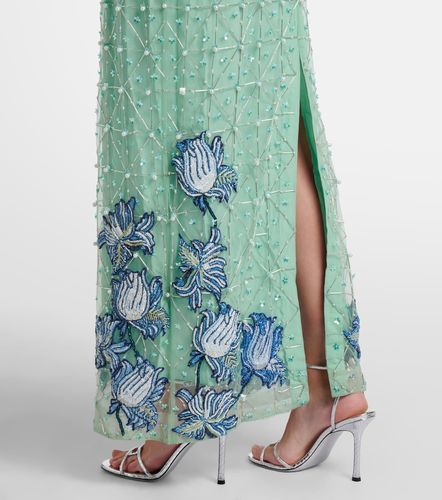 Là Fuori Robe longue à ornements et plumes - La Fuori - Modalova