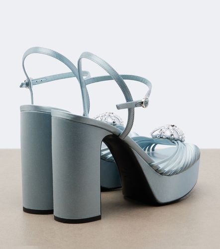 Sandales Cœur Royal à plateau en satin - Valentino Garavani - Modalova