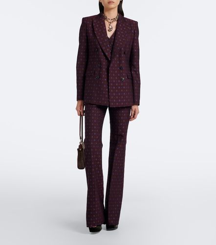 Pantalon évasé en laine et coton à fleurs - Etro - Modalova