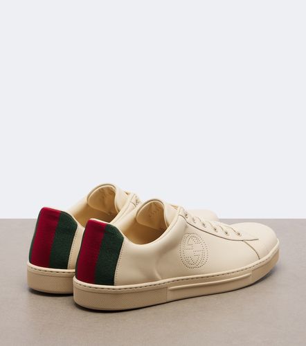 Baskets Ace Web Stripe en cuir - Gucci - Modalova