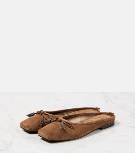 Mules Monili en daim - Brunello Cucinelli - Modalova