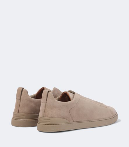 Slippers Triple Stitch en daim - Zegna - Modalova
