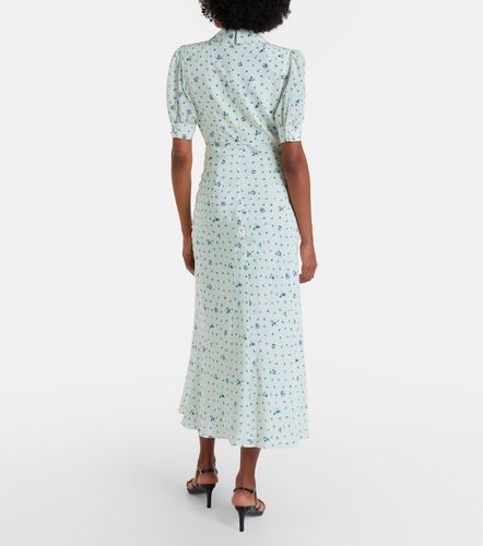 Robe en soie à fleurs - Alessandra Rich - Modalova