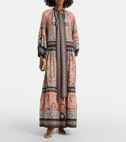 Robe longue Athena imprimée en soie - La DoubleJ - Modalova
