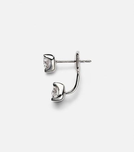 Boucle d'oreille unique en or blanc 18 Kt et diamants - Anita Ko - Modalova