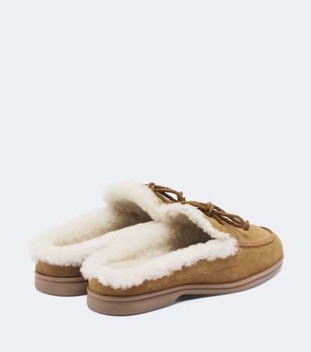 Mules en daim et shearling - Yves Salomon - Modalova