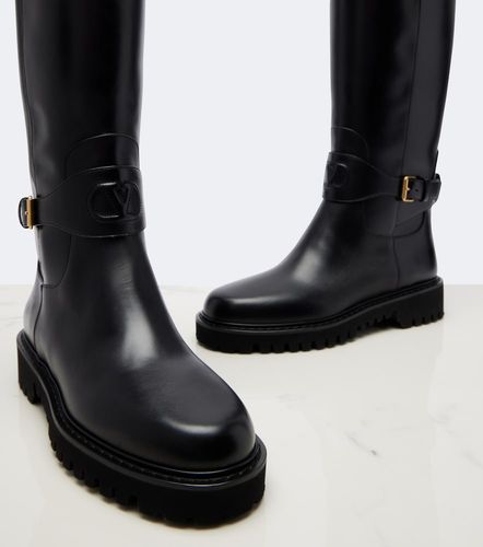Bottes VLogo en cuir - Valentino Garavani - Modalova