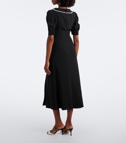 Robe midi en cady à dentelle - Alessandra Rich - Modalova