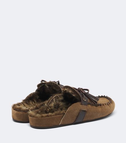 Mules Malvin en daim et shearling - Isabel Marant - Modalova