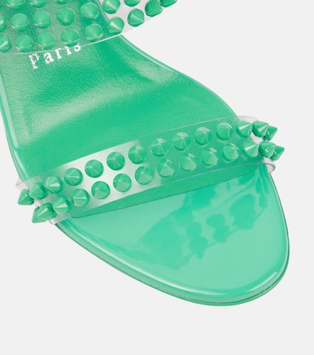 Mules Spike Only 85 en cuir verni et PVC à clous - Christian Louboutin - Modalova