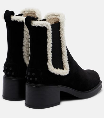 Bottines Chelsea Gommino en daim et shearling - Tod's - Modalova