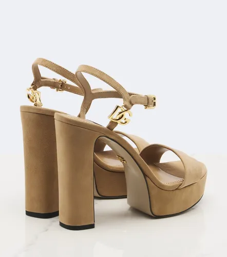 Sandales DG à plateau en daim - Dolce&Gabbana - Modalova