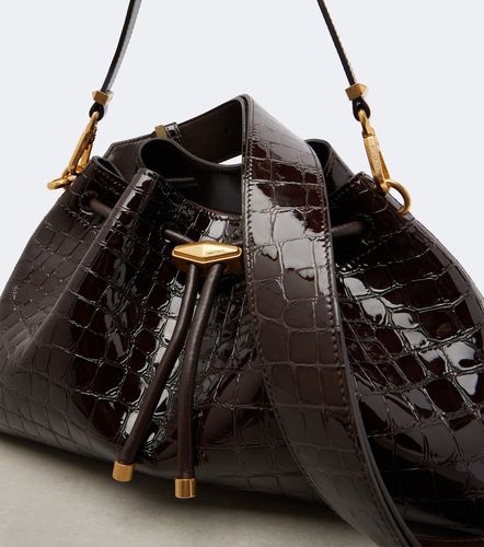 Sac seau Cinch Medium en cuir façon croco - Jimmy Choo - Modalova