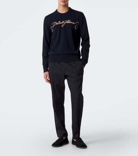 Pantalon en gabardine de laine mélangée - Dolce&Gabbana - Modalova