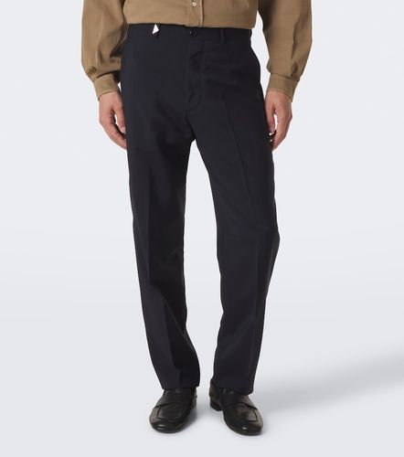 Pantalon droit en laine et mohair - Prada - Modalova