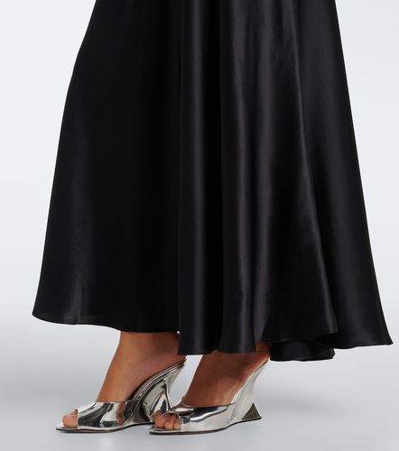 Robe longue en satin de soie à dentelle - Rodarte - Modalova