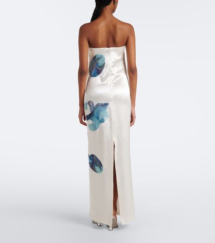 Là Fuori Robe longue en satin de soie à sequins - La Fuori - Modalova