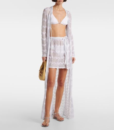 Jupe portefeuille en lamé à motif zigzag - Missoni - Modalova