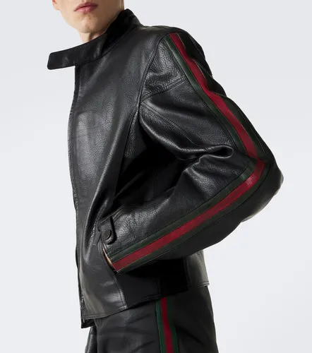Gucci Veste en cuir Web - Gucci - Modalova