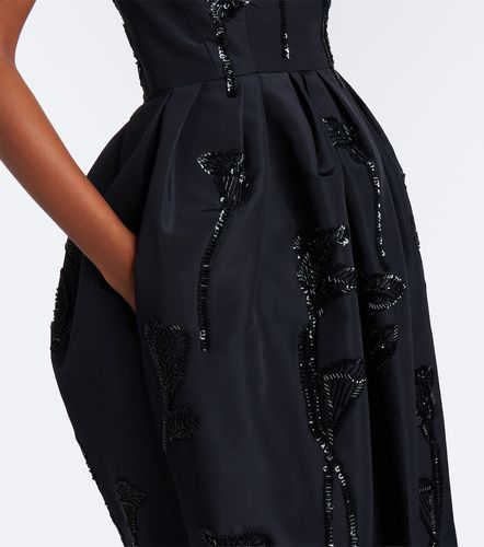 Robe longue bustier en soie à ornements - Carolina Herrera - Modalova
