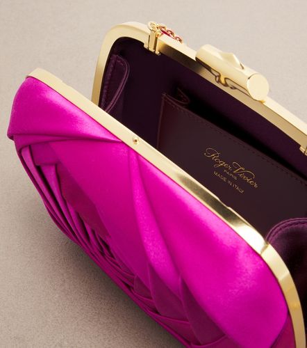 Pochette Rose Vivier en satin - Roger Vivier - Modalova