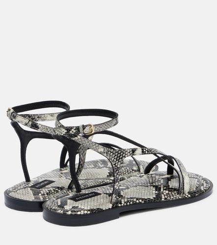 Sandales Edna en cuir à motif serpent - A.Emery - Modalova
