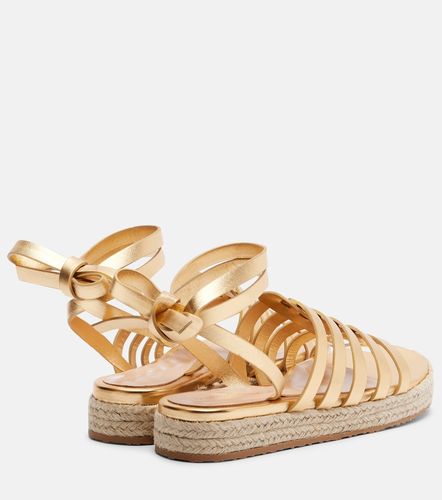 Sandales espadrilles Pompei en cuir - Gianvito Rossi - Modalova