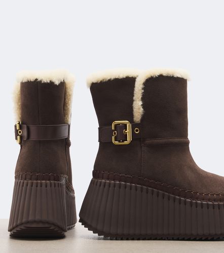 Chloé Bottines compensées Nama en daim - Chloe - Modalova