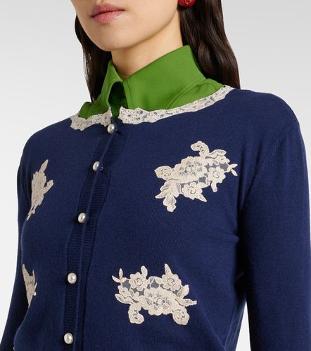 Cardigan en laine vierge à dentelle - Valentino Garavani - Modalova