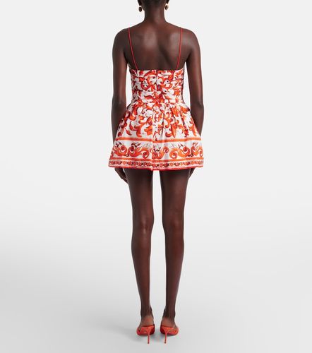 Robe en coton à imprimé Majolica - Dolce&Gabbana - Modalova