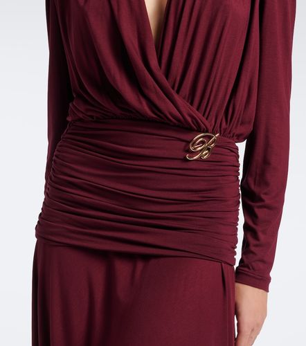 Robe midi à col lavallière - Blumarine - Modalova