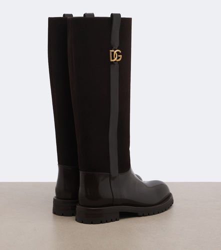 Bottes DG en daim et cuir - Dolce&Gabbana - Modalova