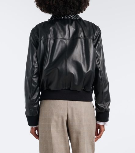 Veste blouson en cuir Intrecciato - Bottega Veneta - Modalova